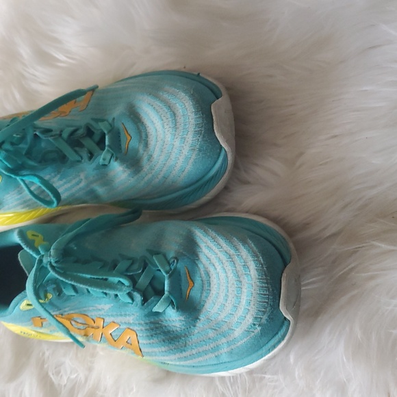 Hoka One One women's Running Shoes Sneakers - Teal and Yellow - Picture 7 of 16